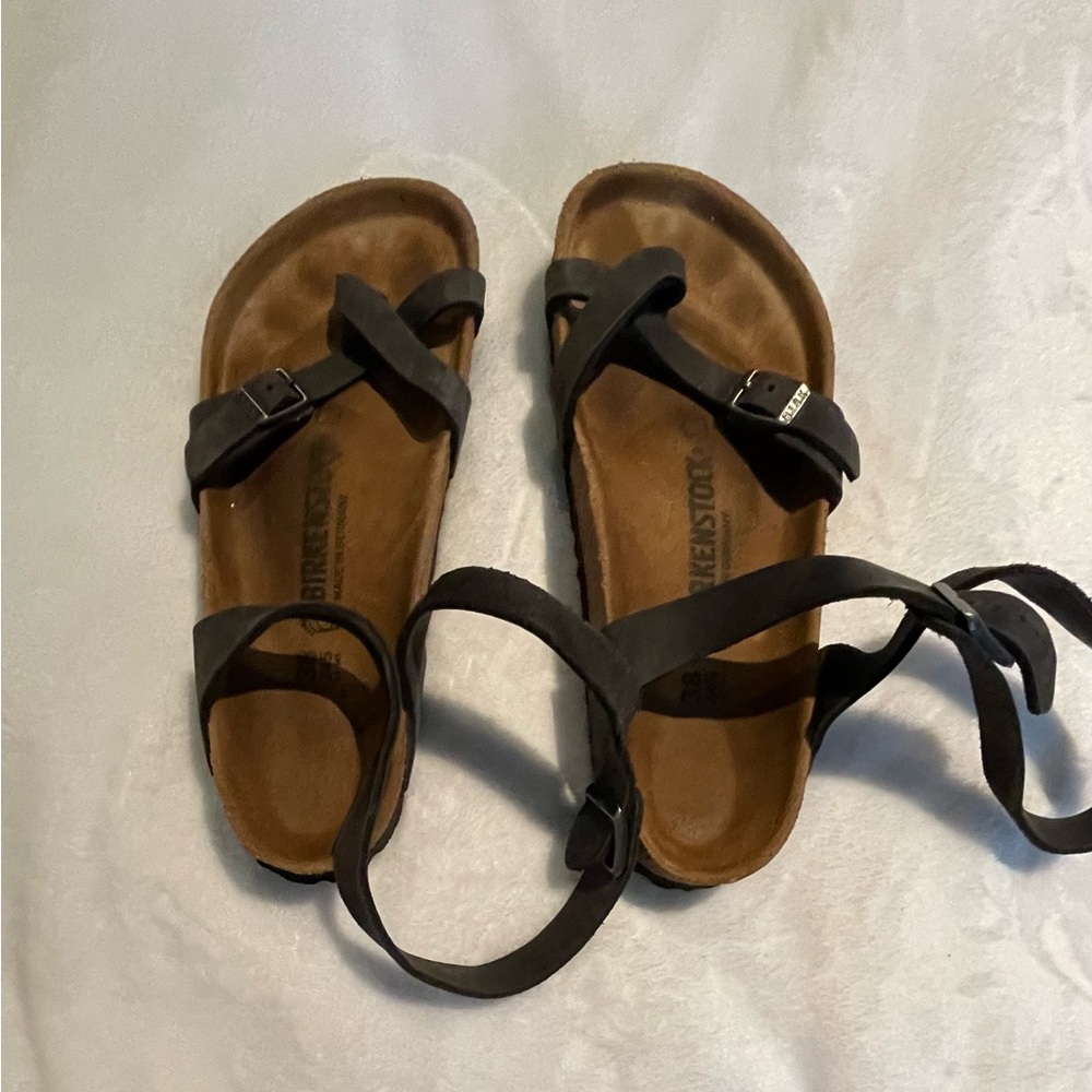 Birkenstock Yara black oiled leather 28